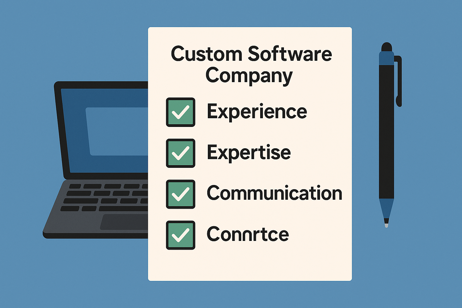 Checklist for choosing a software development company